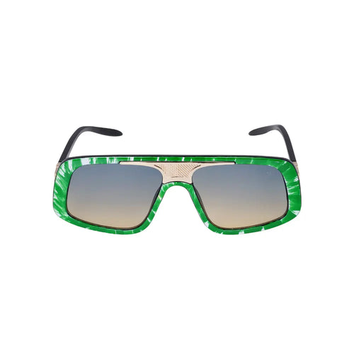 closer look of Legend Green LH02 geometric sunglasses