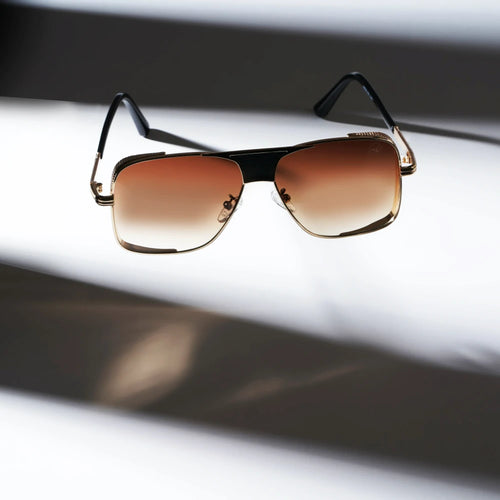 Elegenza Gold M530 Sunglasses By Mad Brown